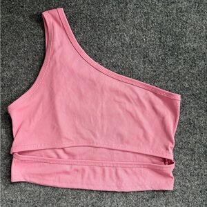 Pink Cut Out Crop Top